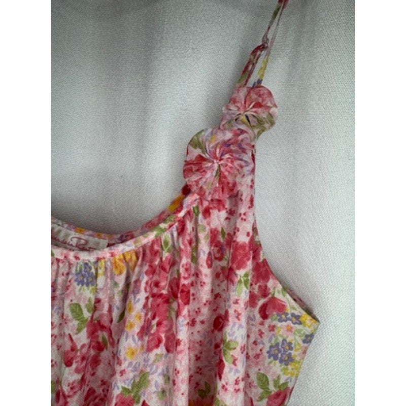 373. Oscar de la Renta Pink Label Floral Cami Top Size Large