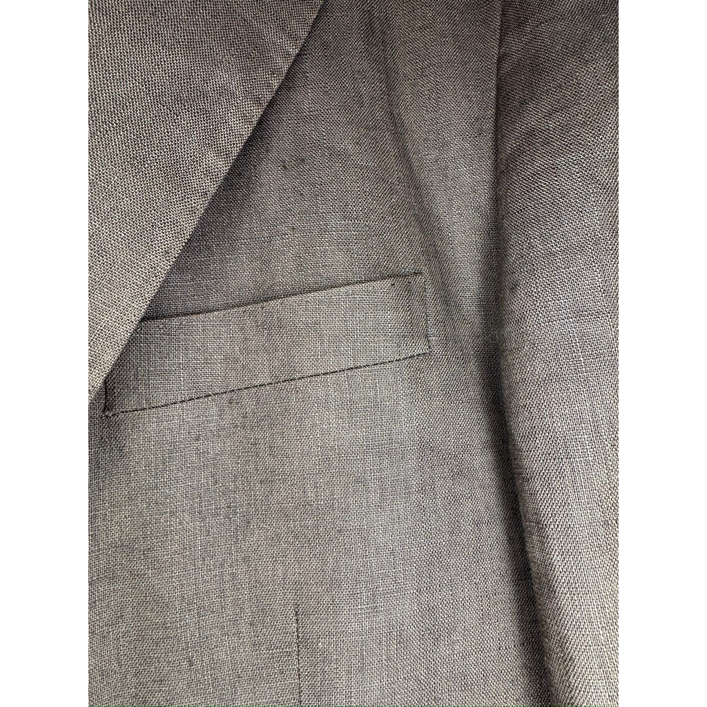 437. &M Brown Herringbone Two Button Sport Coat Blazer Men's Size 40
