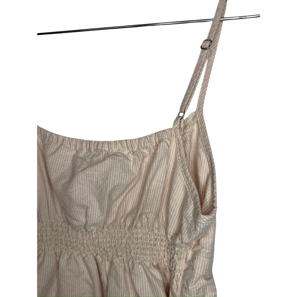 478. Brandy Melville Beige Peplum Cami Tank 100% Cotton