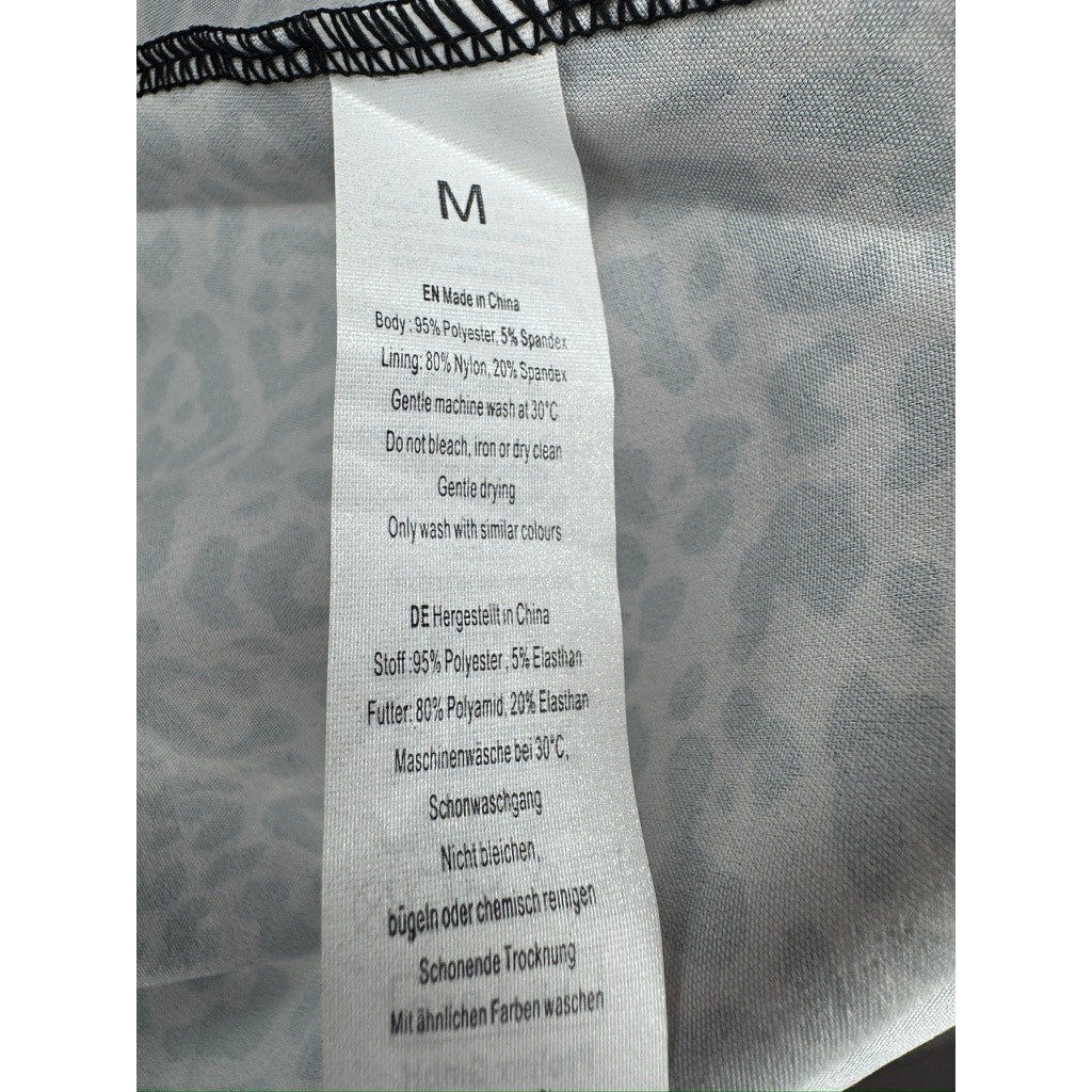 455. Levaca Leopard Print Cami Romper Dress Size M