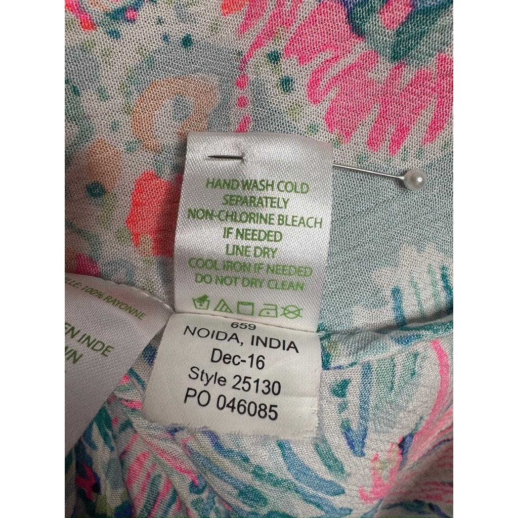 552. Lilly Pulitzer Asymmetrical Handkerchief Hem Dress XXS