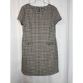 408. Tommy Hilfiger Houndstooth Tweed Shift Dress Size 16