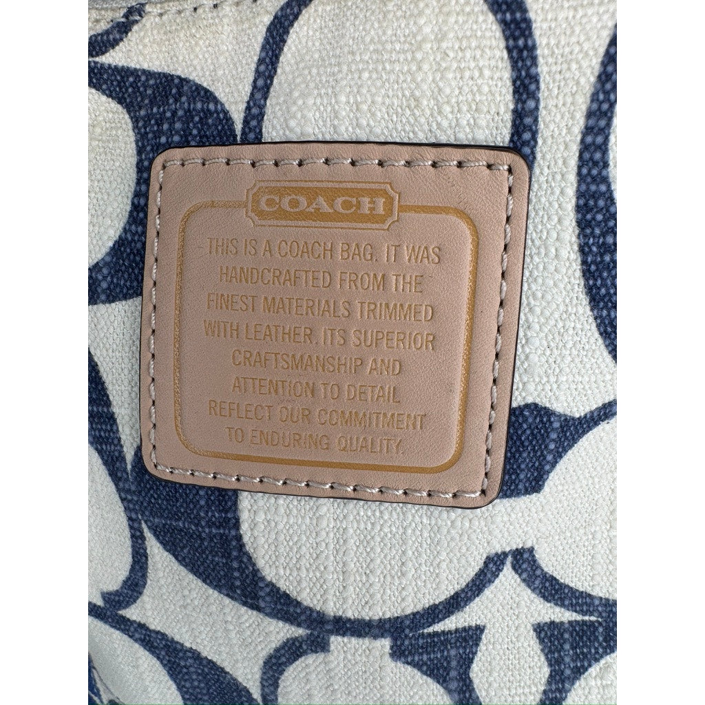 490. Coach Signature Patchwork Stripe Canvas Swingpack Crossbody F23929