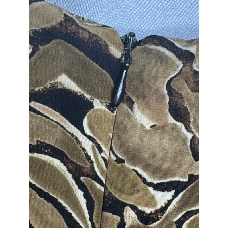 555. Kathy Ireland Animal Print Sleeveless Sheath Dress Size 10