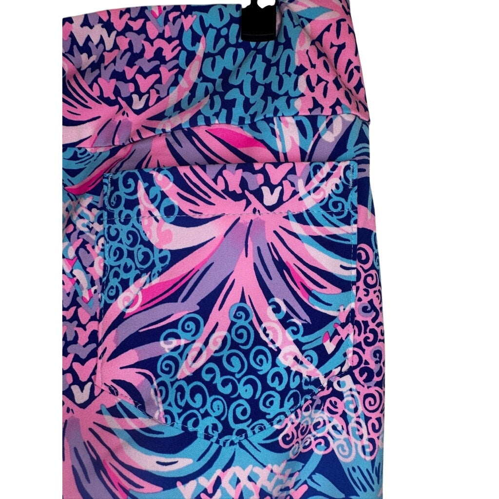 483. Lilly Pulitzer Luxletic Tropical Print Leggings Size 8