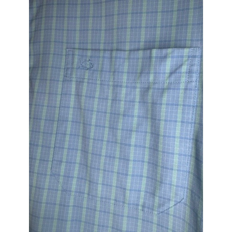 470. Southern Tide Intercoastal Plaid Button Shirt Size L Blue
