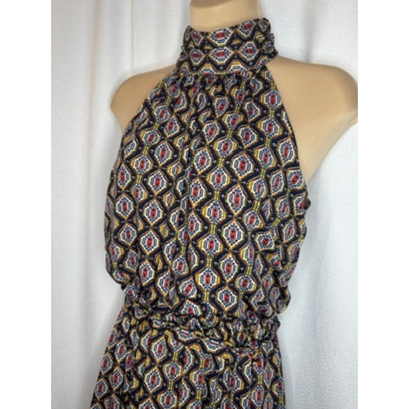 393. Enfocus Studio Geometric Halter Midi Dress Size 6 EUC