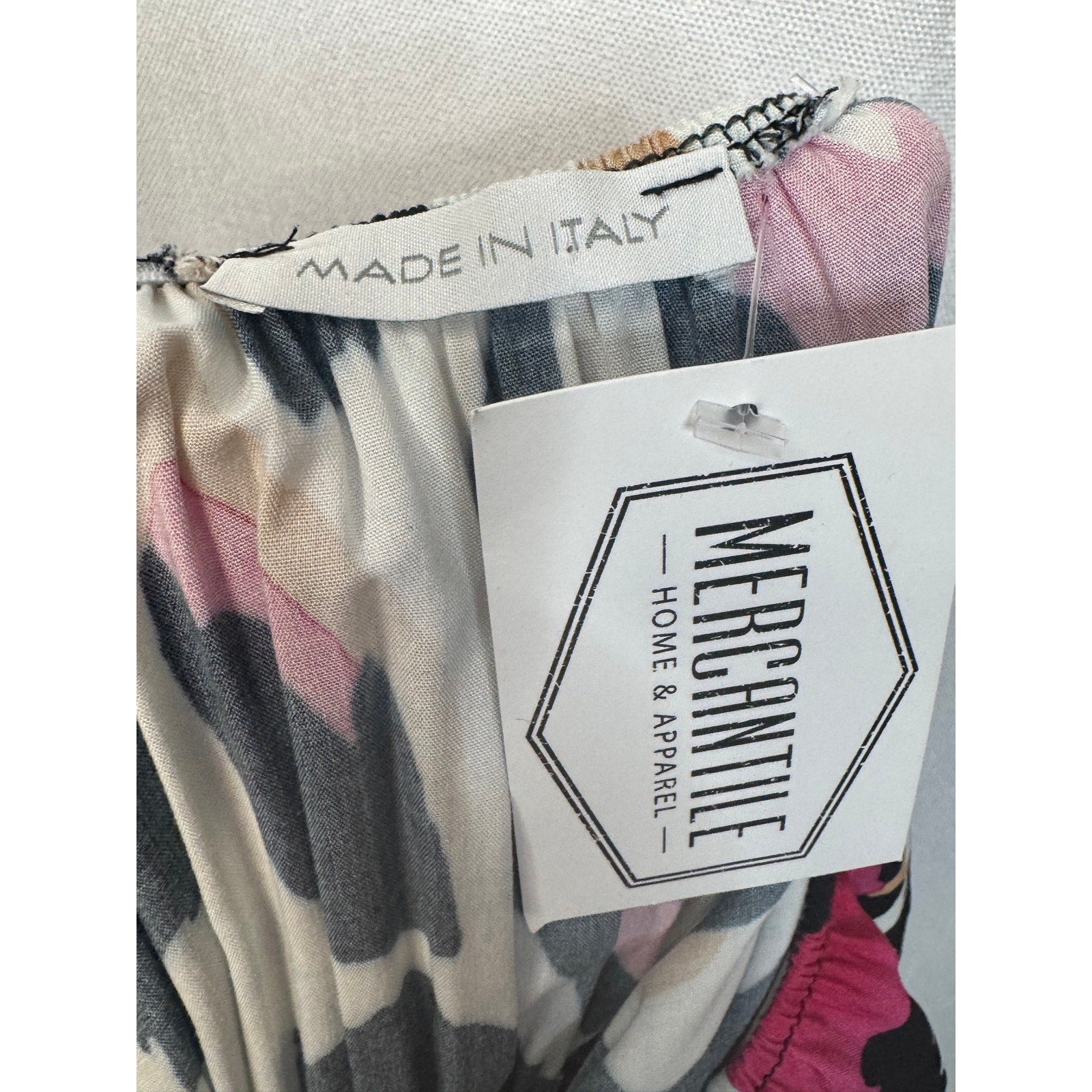 352. Made in Italy Pink Leopard Print Smocked Maxi Dress