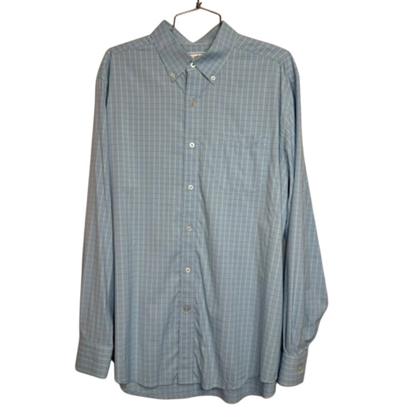 470. Southern Tide Intercoastal Plaid Button Shirt Size L Blue