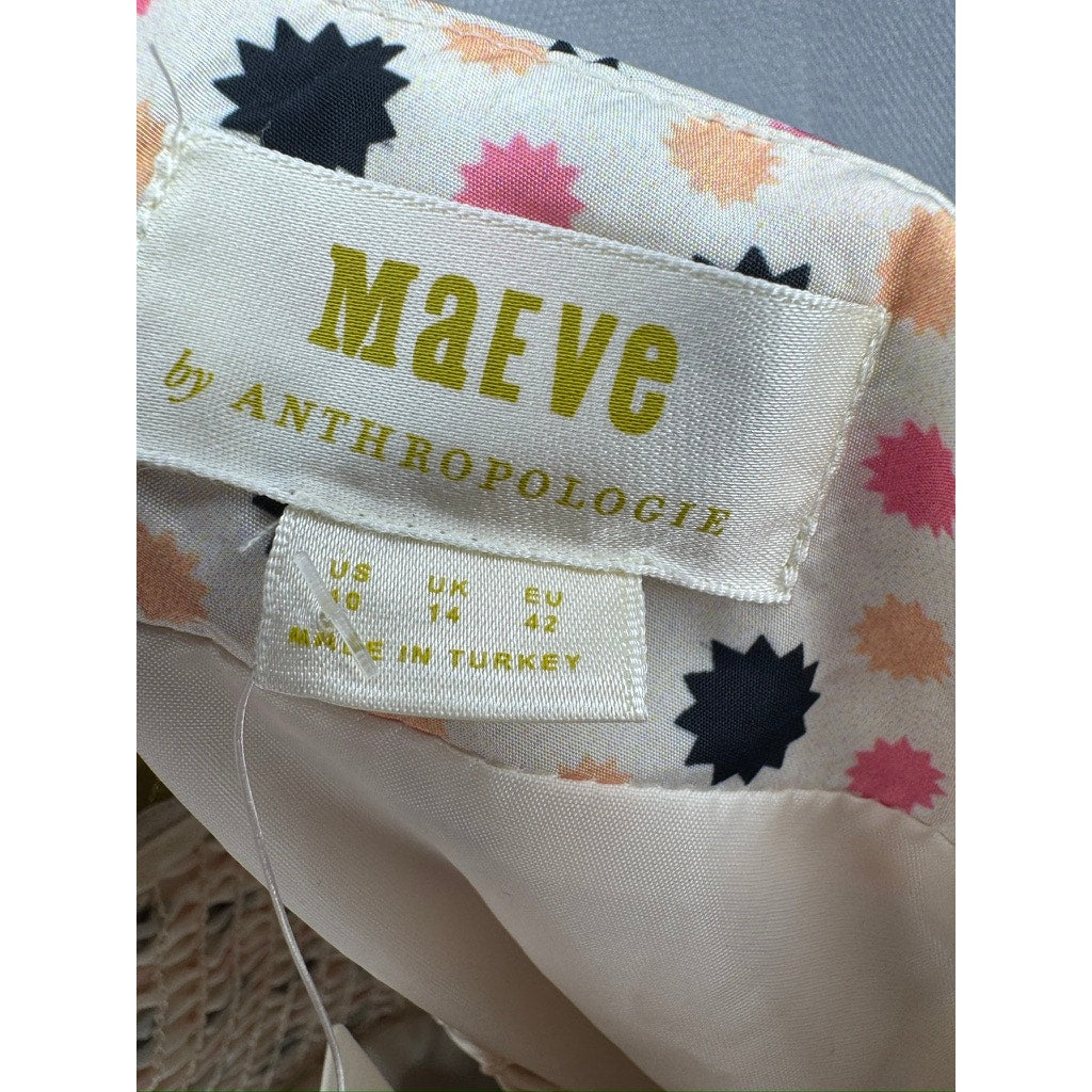370. Maeve by Anthropologie One Shoulder Bow Crop Top Size 10 NWT