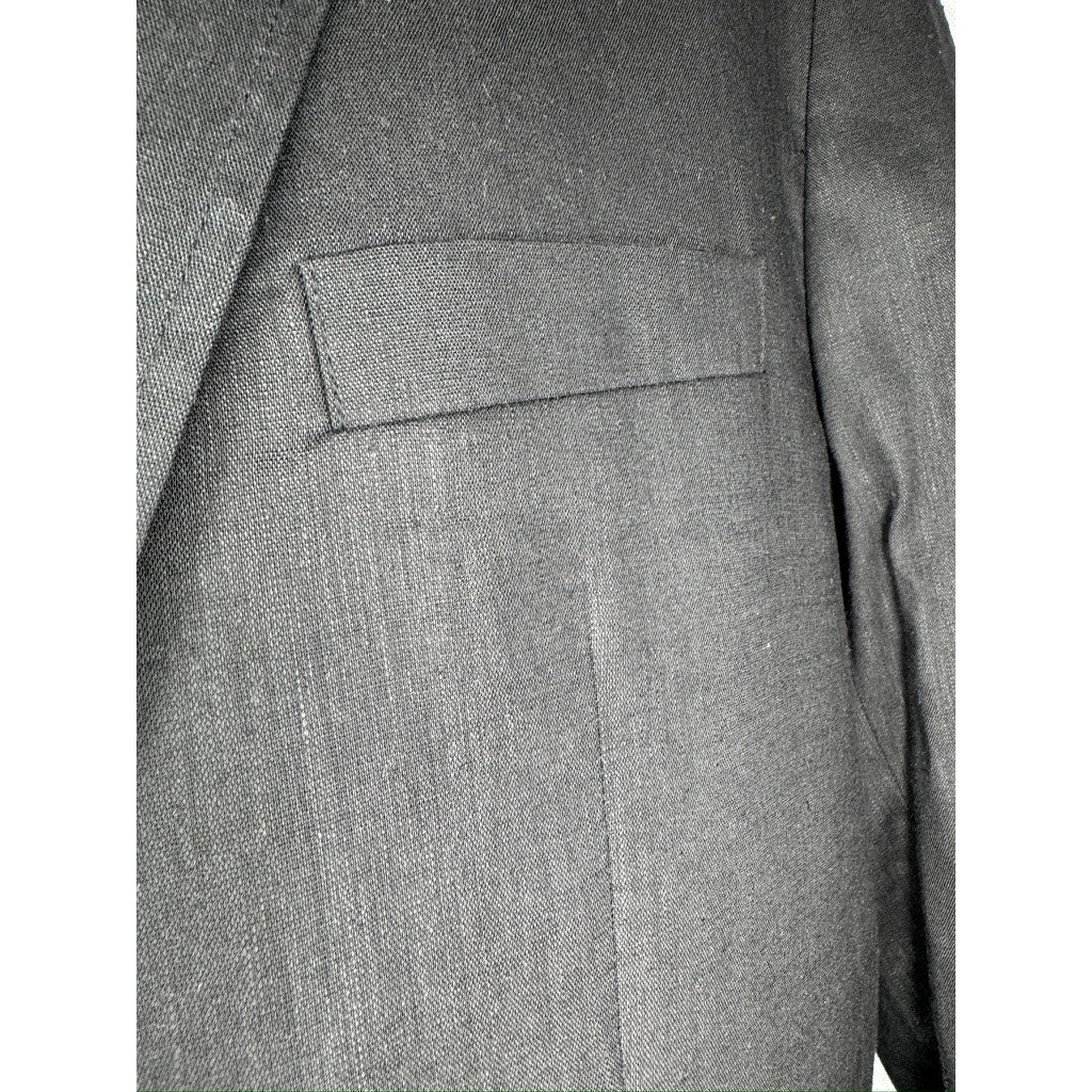 438. INC International Concepts Charcoal Linen Blend Blazer Sport Coat Size L