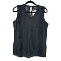 581. Pompis Store Black Floral Lace Sleeveless Blouse Top Size L NWT