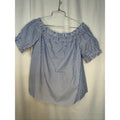 424. Vineyard Vines for Target Blue White Stripe Peasant Top Size M