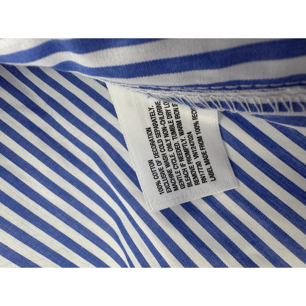 424. Vineyard Vines for Target Blue White Stripe Peasant Top Size M