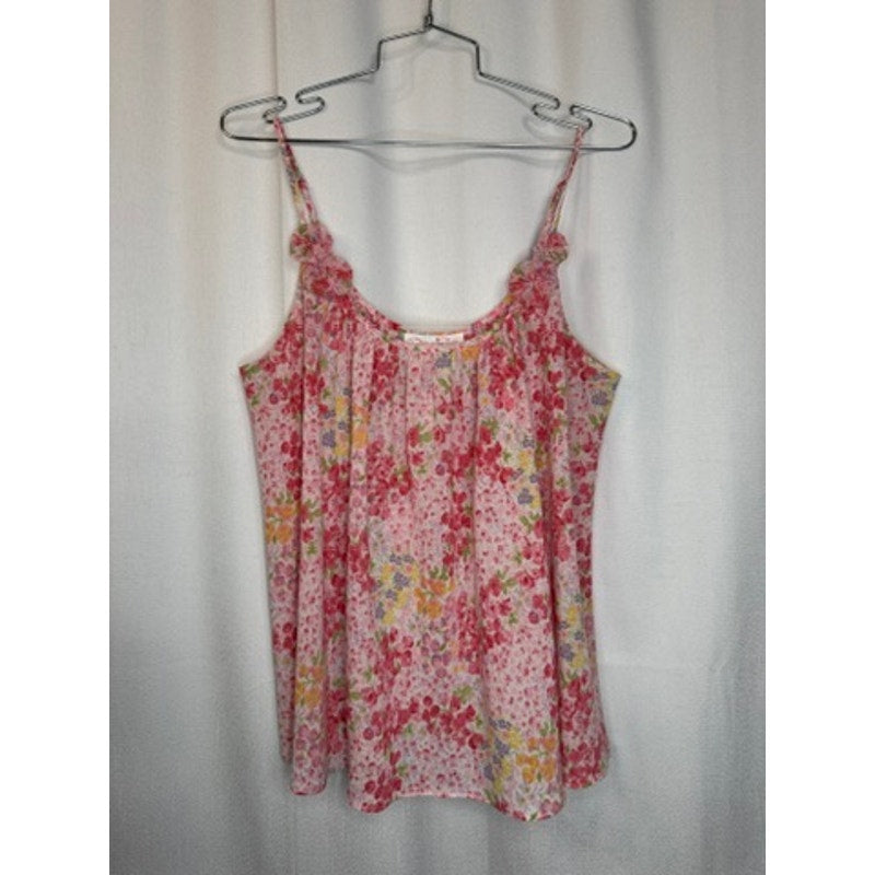 373. Oscar de la Renta Pink Label Floral Cami Top Size Large
