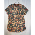 418. Carhartt Modern Fit Floral Print Scrub Top Size L