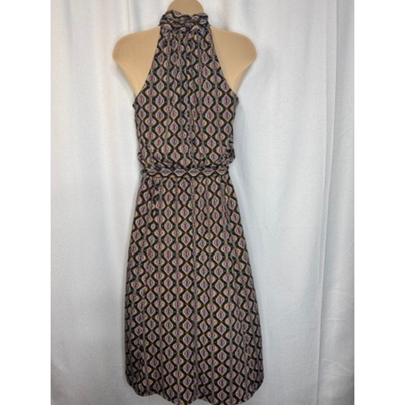 393. Enfocus Studio Geometric Halter Midi Dress Size 6 EUC