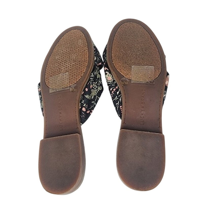 509. Lucky Brand Floral Slide Sandals Size 6M/36.5