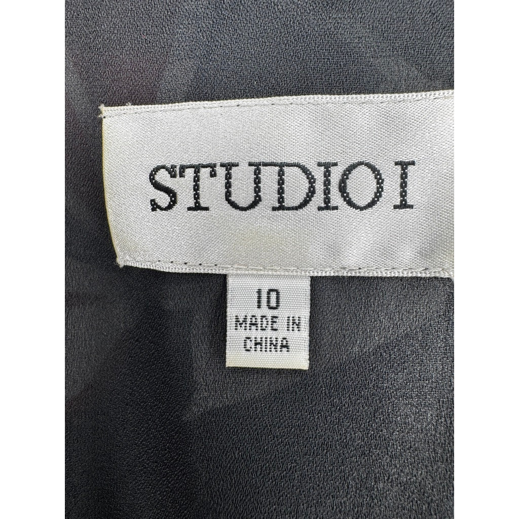 410. Studio I Floral Sleeveless Dress with Cropped Jacket Size 10