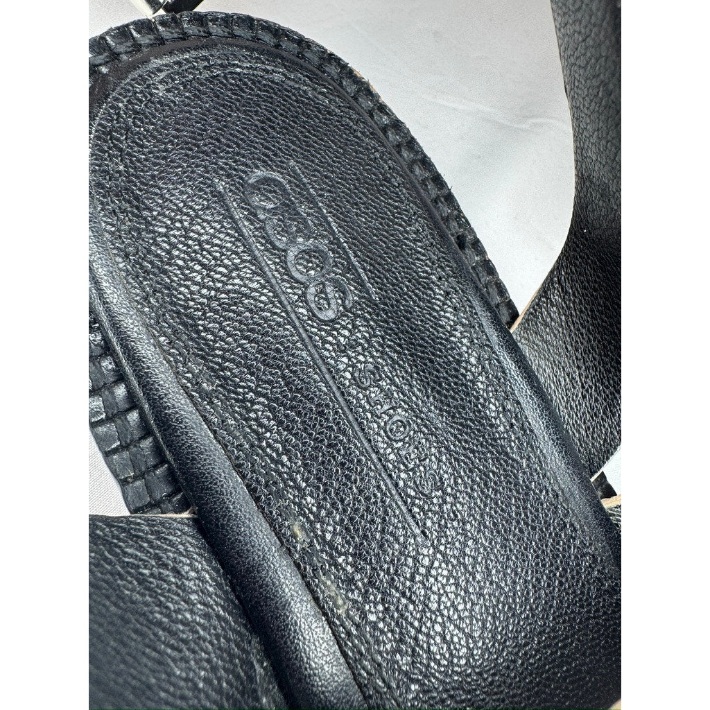 496. ASOS Snake Print Double Buckle Slide Sandals Size 5
