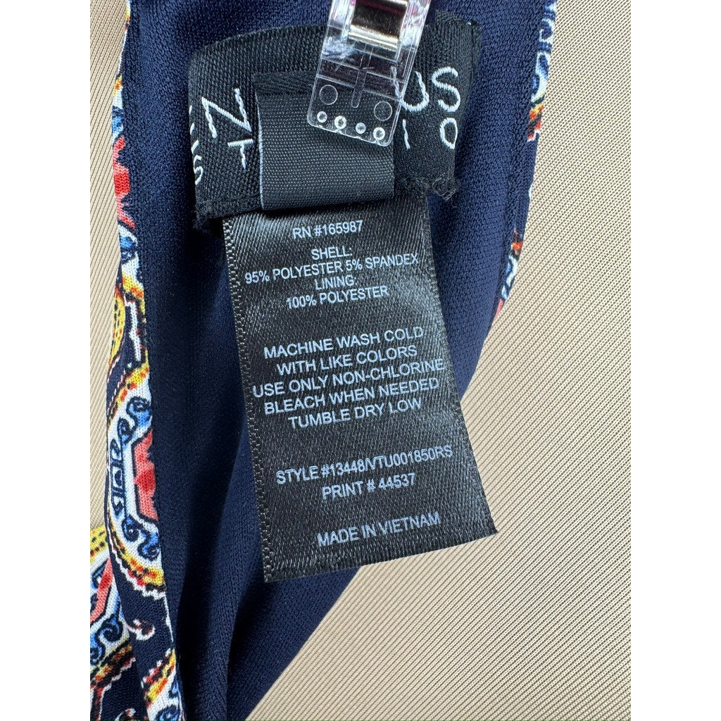 393. Enfocus Studio Geometric Halter Midi Dress Size 6 EUC