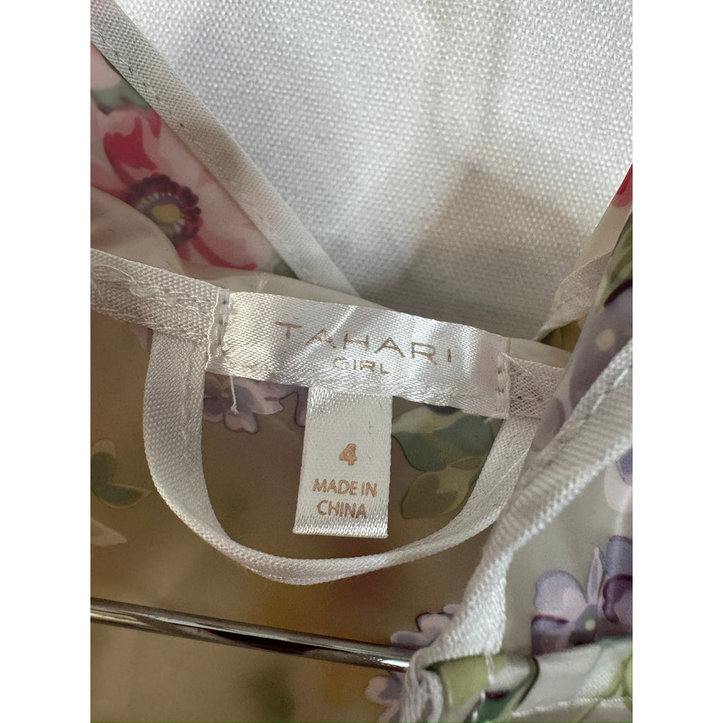385. Tahari Floral Sheer Rain Jacket Size 4 Girls
