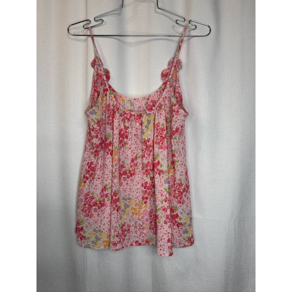 373. Oscar de la Renta Pink Label Floral Cami Top Size Large