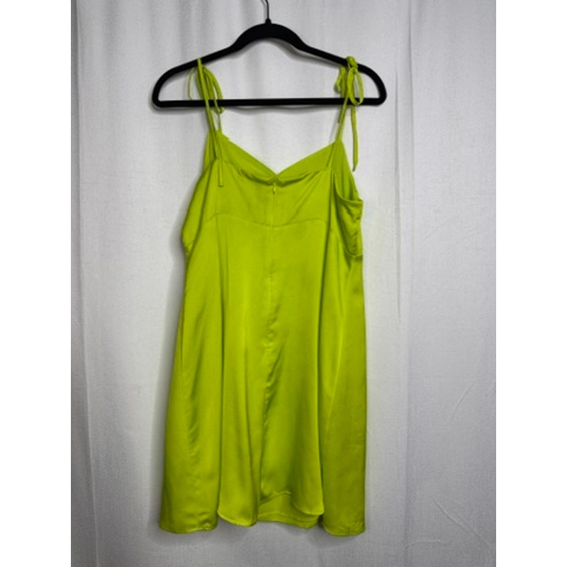 556. BP.  Nordstrom Lime Green Cowl Neck Mini Slip Dress Size XL NWT