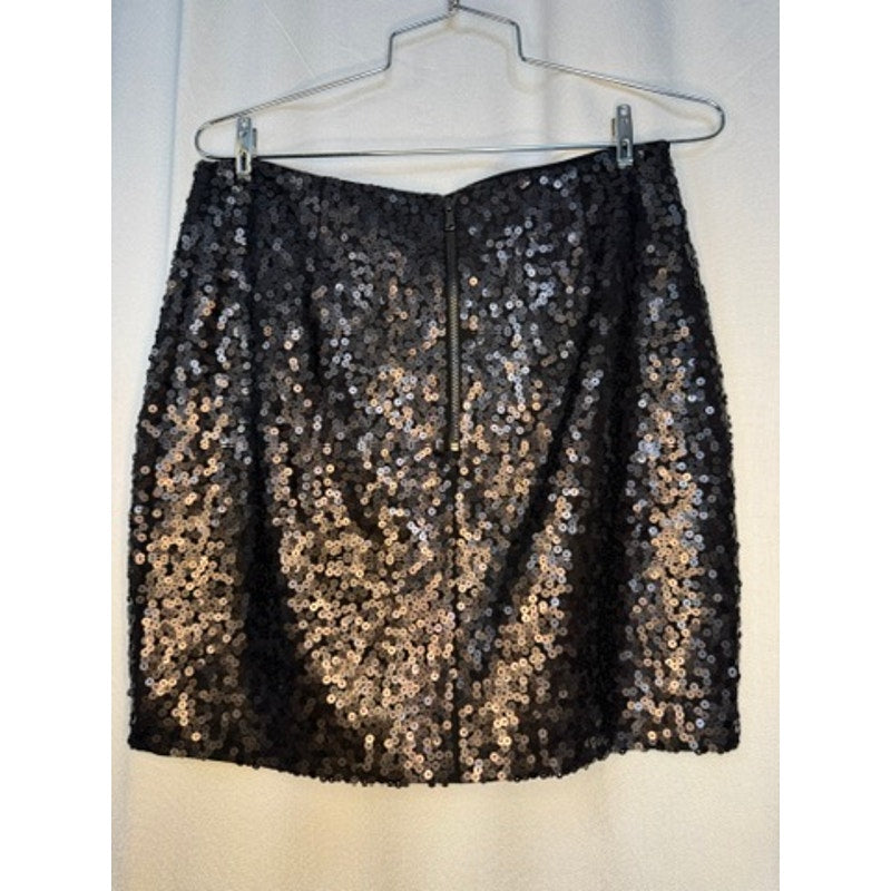 425. Paige Black Sequin Mini Skirt Size L NWT