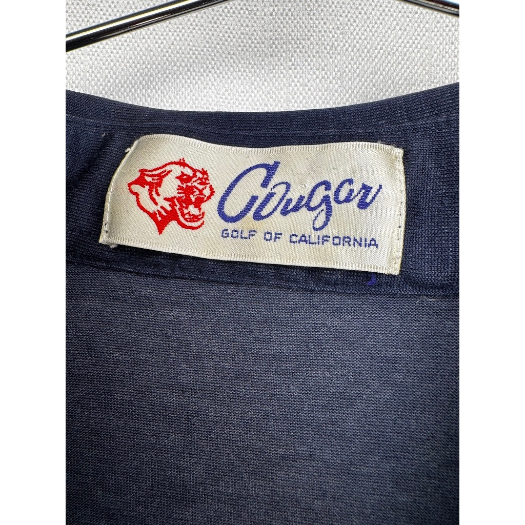 420. Cougar Golf of California Blue Short Sleeve Polo Shirt