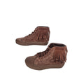 500. Vans Brown Suede Fringe High Top Sneakers Kids Size 12.5