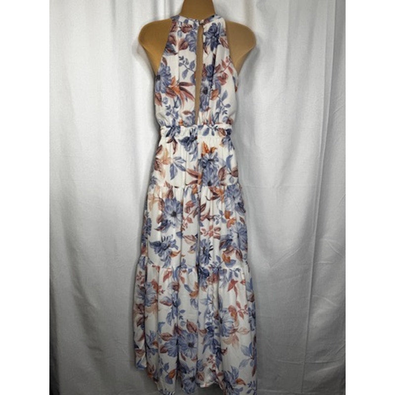 391. Japna Floral Halter Maxi Dress Size S EUC