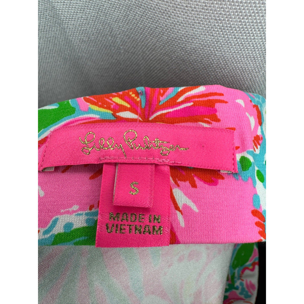 360. Lilly Pulitzer Pink Tropical Print Maxi Skirt Size Small