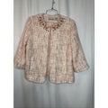 431. Alfred Dunner Petite Embellished Tweed Jacket Pink Size PM
