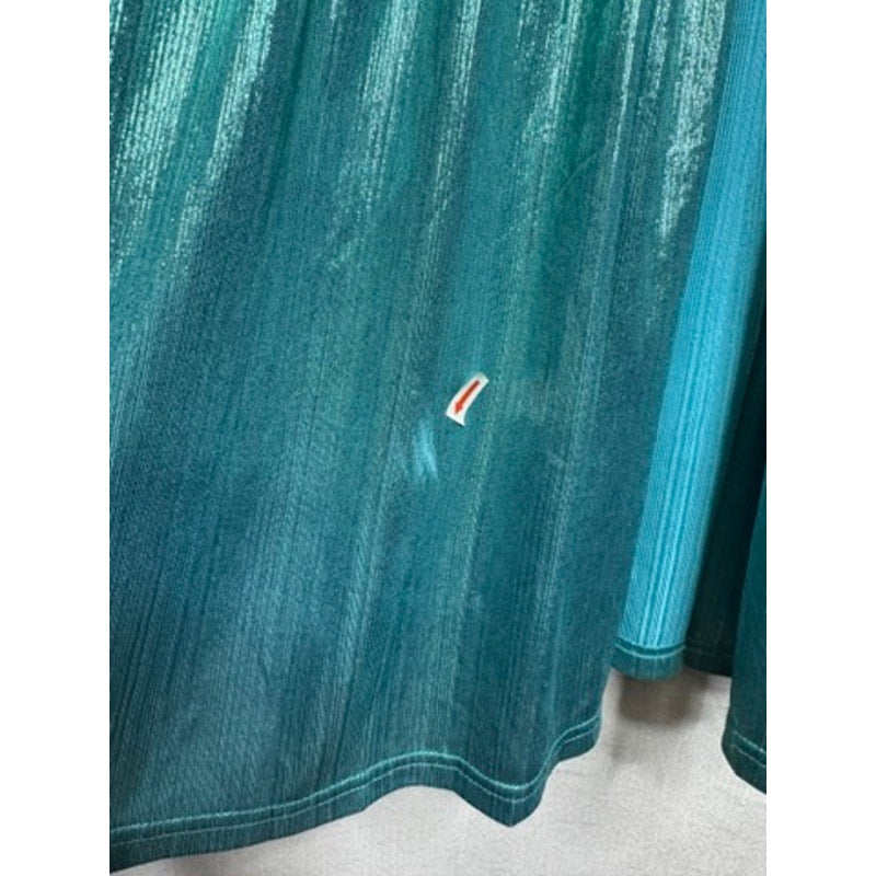 558. Elliatt Teal Cutout Metallic Maxi Dress with Front Leg Slit Size S