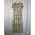 398. AUW Plaid Mock Neck Midi Dress Size XS