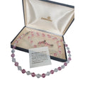 516. Pink Swarovski STRASS Crystal Beaded Jewelry Set Necklace and Earrings