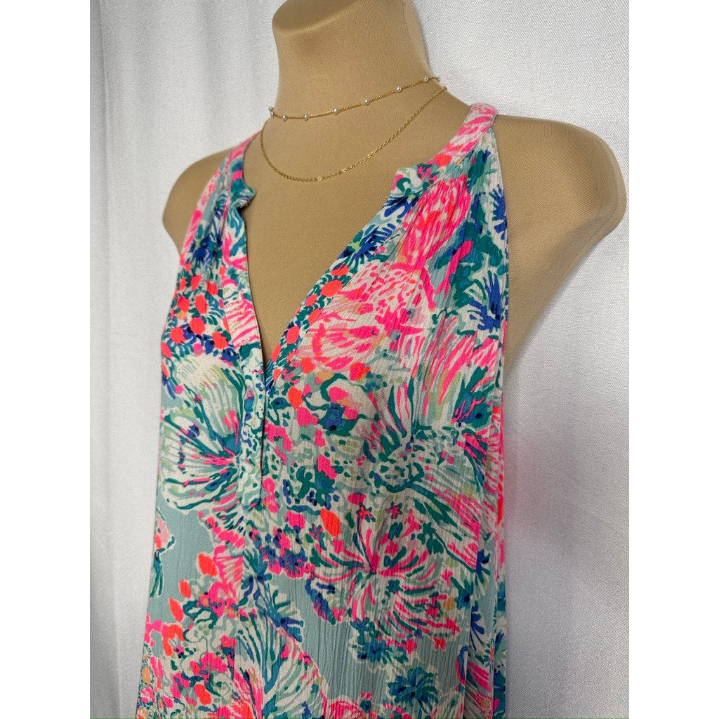 552. Lilly Pulitzer Asymmetrical Handkerchief Hem Dress XXS