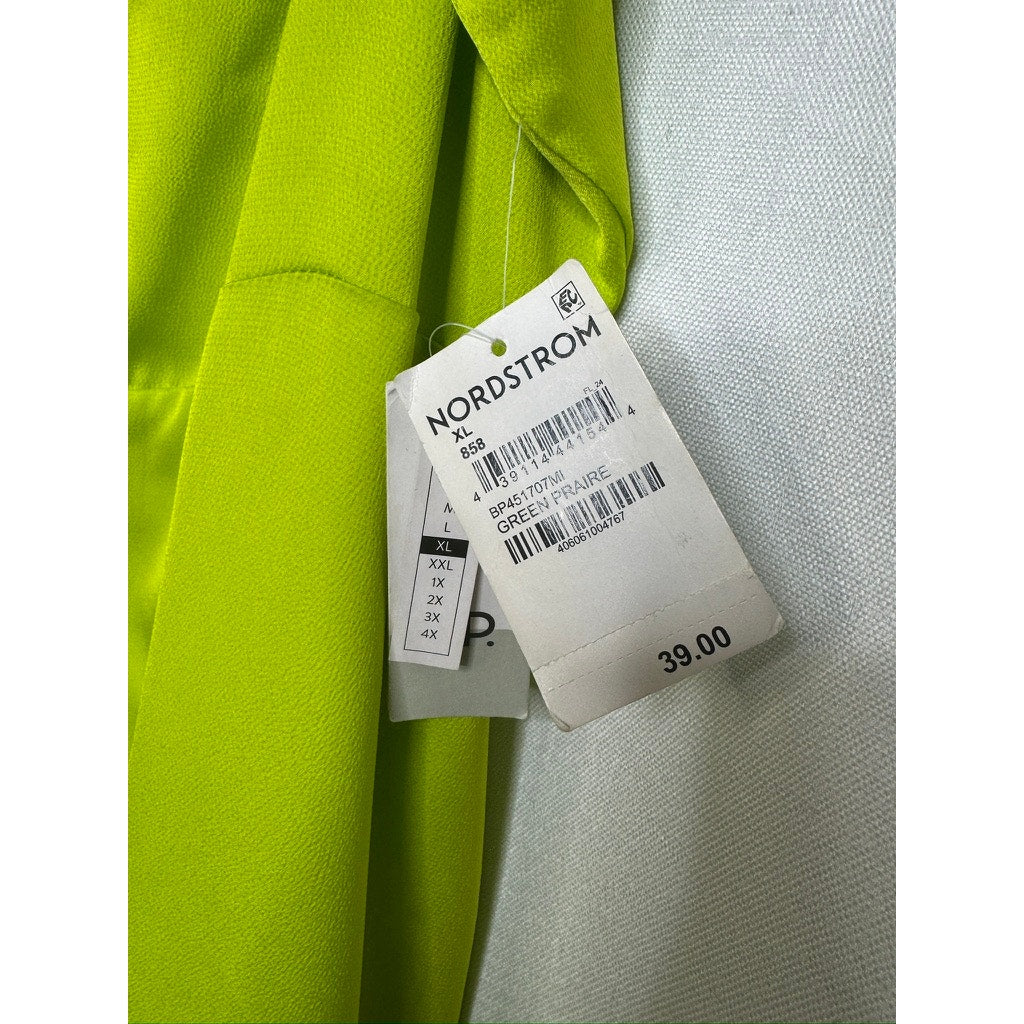 556. BP.  Nordstrom Lime Green Cowl Neck Mini Slip Dress Size XL NWT
