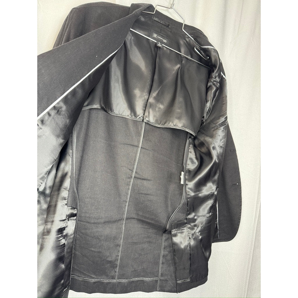 438. INC International Concepts Charcoal Linen Blend Blazer Sport Coat Size L
