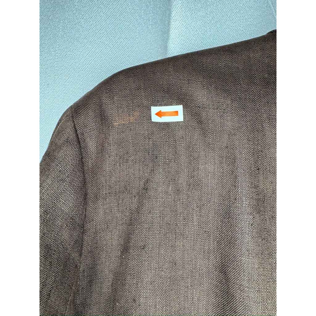 437. &M Brown Herringbone Two Button Sport Coat Blazer Men's Size 40