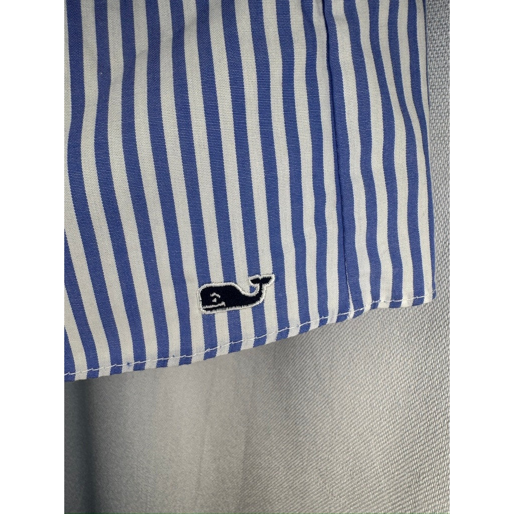 424. Vineyard Vines for Target Blue White Stripe Peasant Top Size M