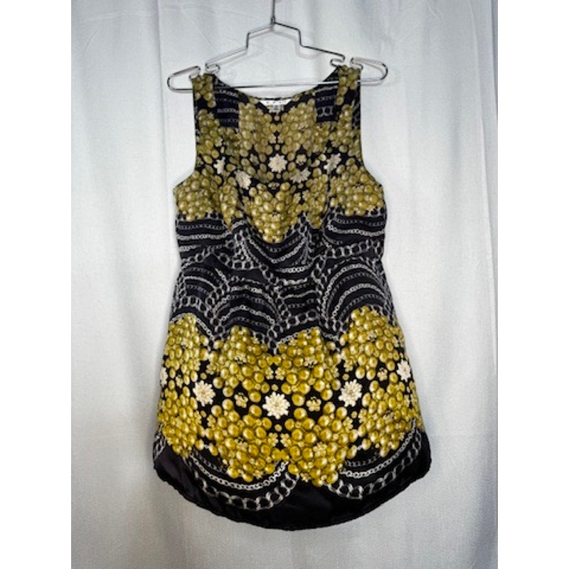 421. CAbi Silk Chain Print Sleeveless Tunic Top Size M