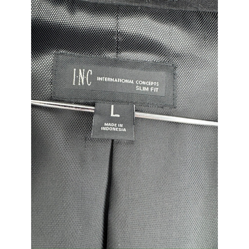 438. INC International Concepts Charcoal Linen Blend Blazer Sport Coat Size L
