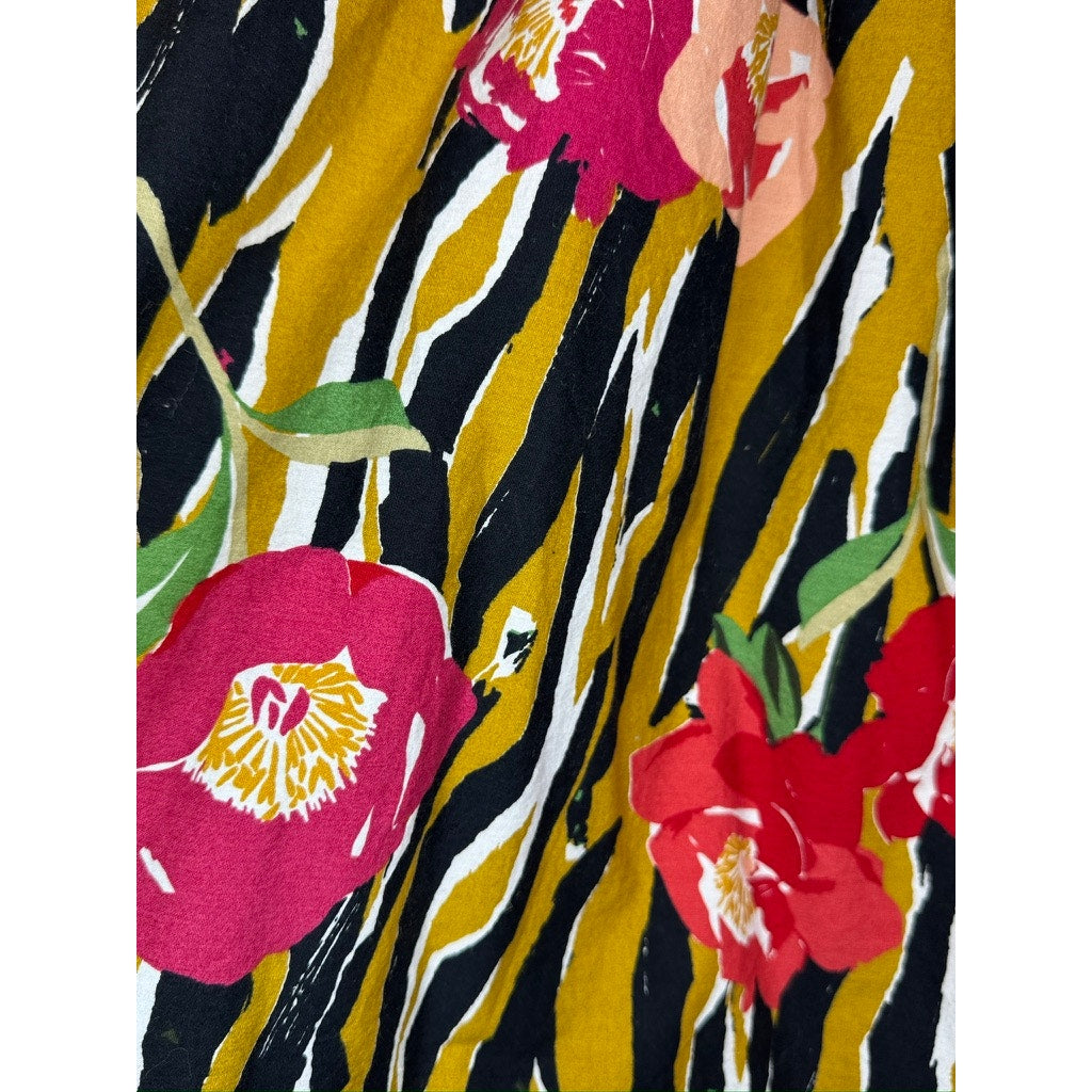 477. Truly 4 You Floral Zebra Print Maxi Skirt Size L/XL