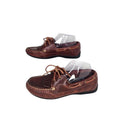 502. Y2K Polo Sport Brown Leather Moc Toe Boat Shoes Size 7B