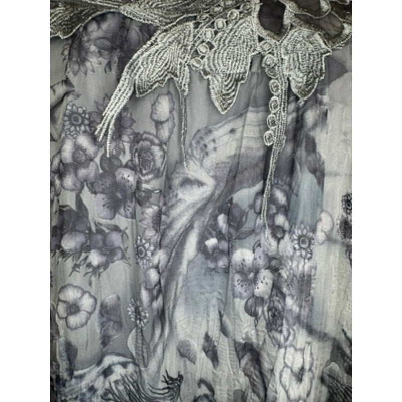 362. Pretty Angel Lace Trim Floral Sleeveless Dress Size XL