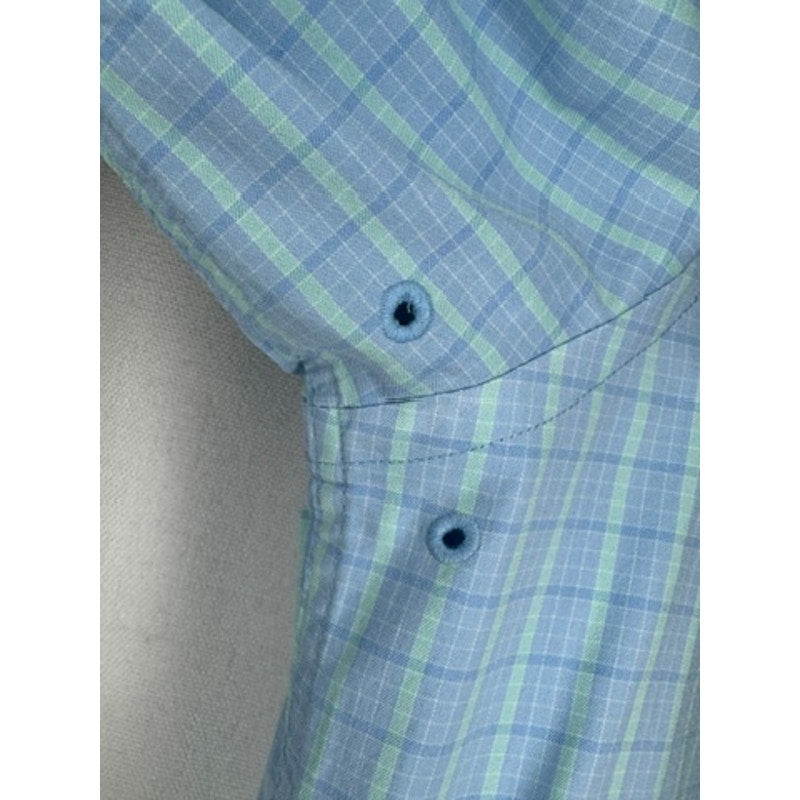 470. Southern Tide Intercoastal Plaid Button Shirt Size L Blue