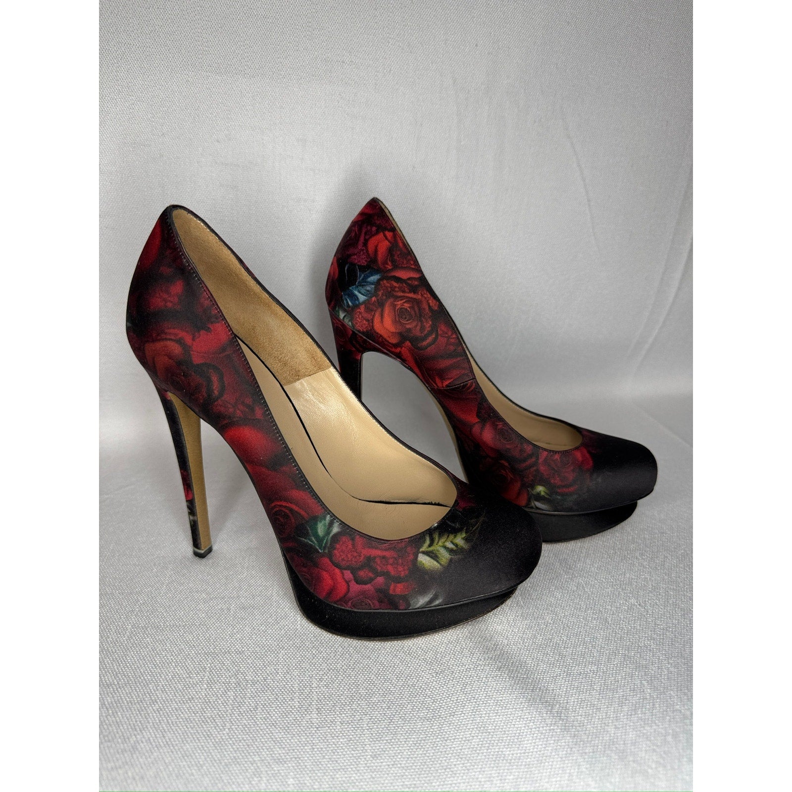 441. Nicholas Kirkwood Floral Platform Pumps Size 6.5/36.5 Made in Italy