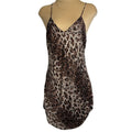 498. Paula Carbone Leopard Print Silk Slip Dress Size M